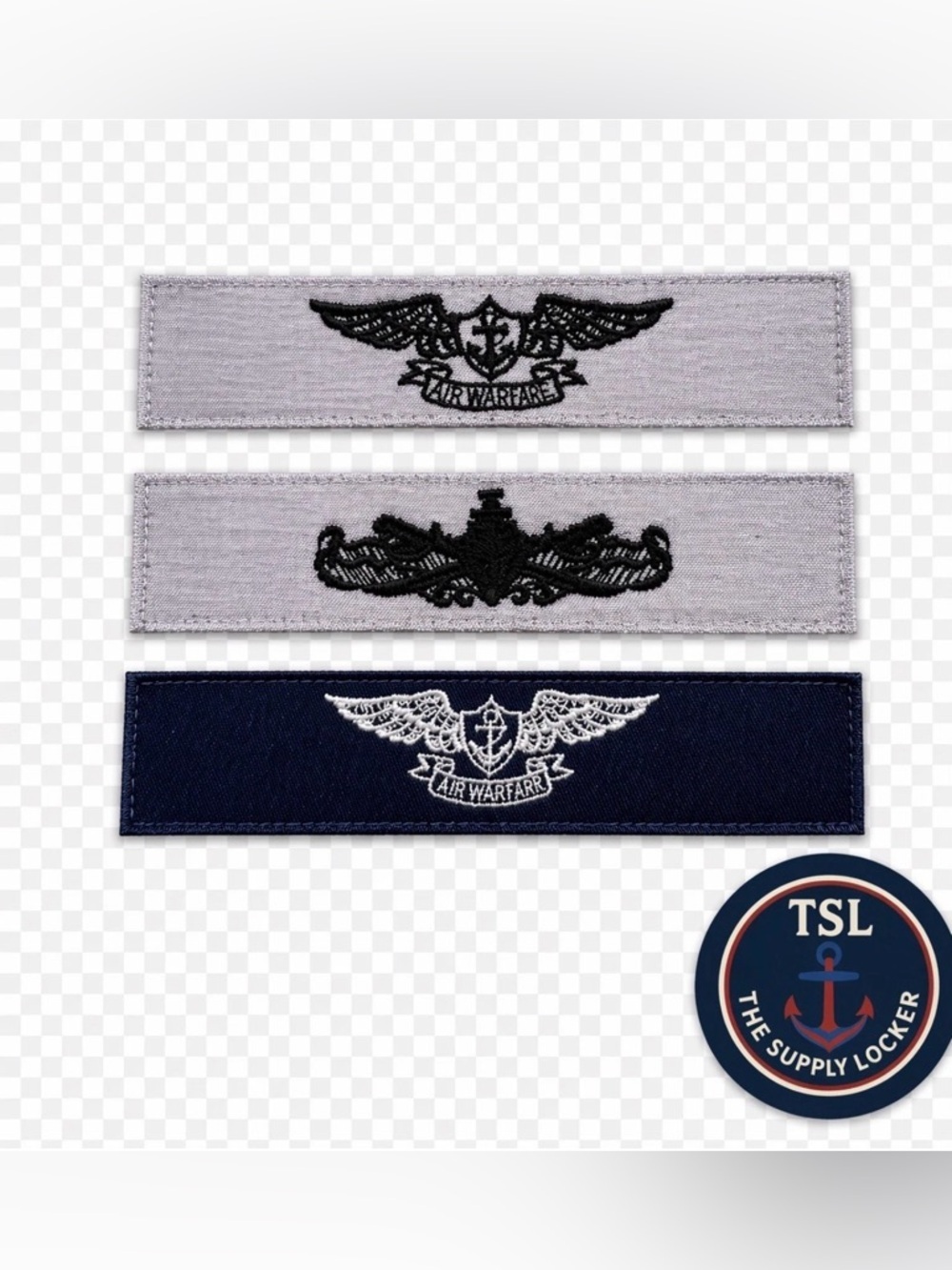 LOT OF 3 USN UNIFORM PATCHES AW/SW for utilities AW for coveralls
